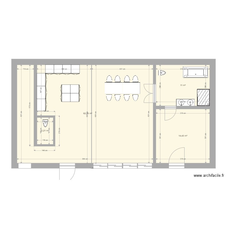 belgodere 2023. Plan de 4 pièces et 90 m2