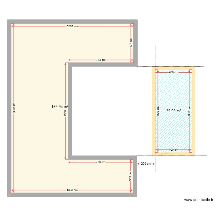 Plan Pos Piscine 21 07. Plan de 2 pièces et 206 m2