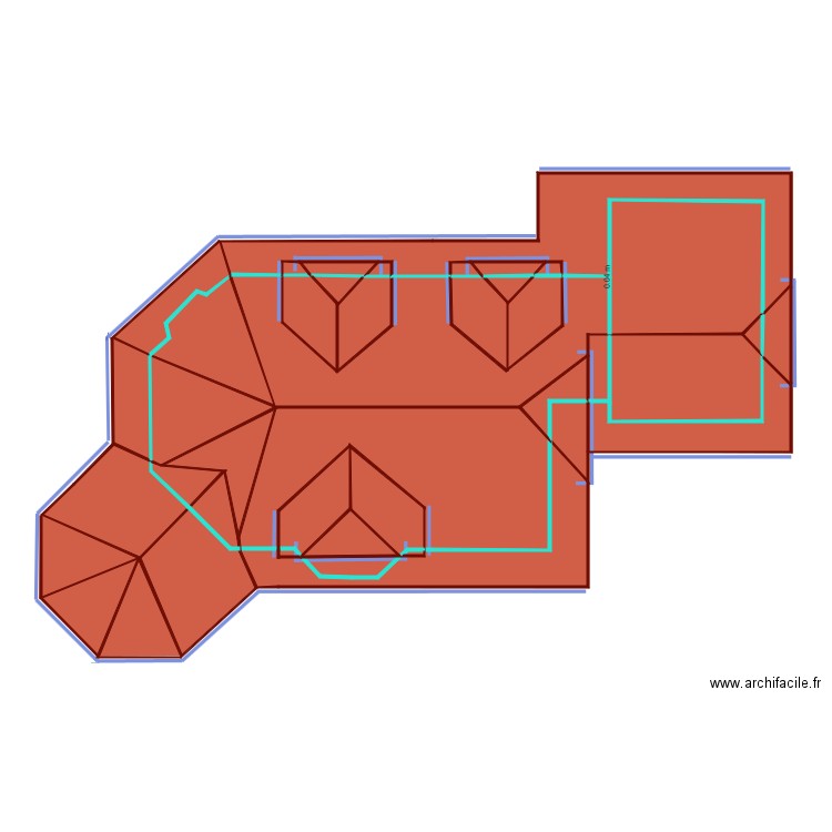 1990Toit. Plan de 0 pièce et 0 m2