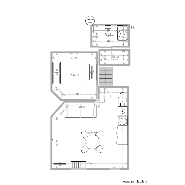 ETAGE FINAL COTATION. Plan de 0 pièce et 0 m2