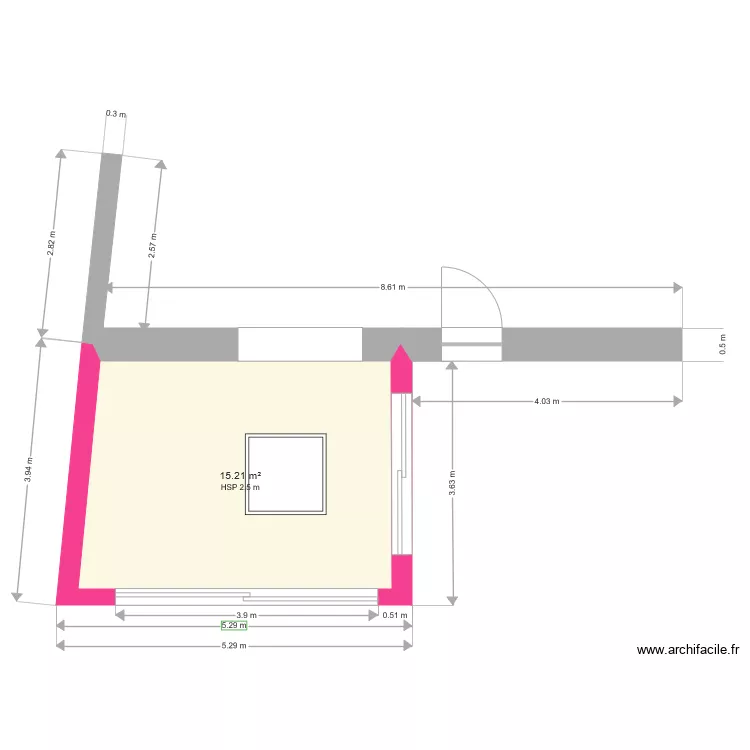 extension maison. Plan de 
