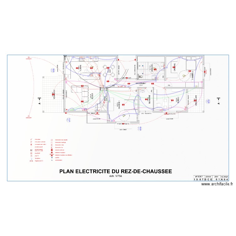 Plan Villa 1 RDC. Plan de 0 pièce et 0 m2