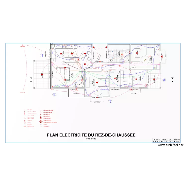 Plan Villa 1 RDC. Plan de Plan Villa 1 RDC. Plan de