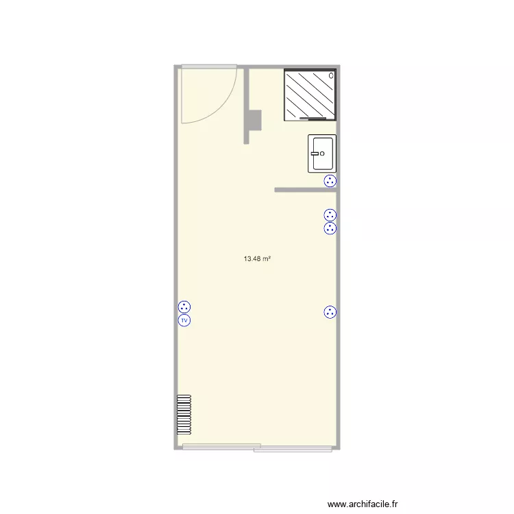 Plan &Eacute;lec studio Valetta. Plan de 