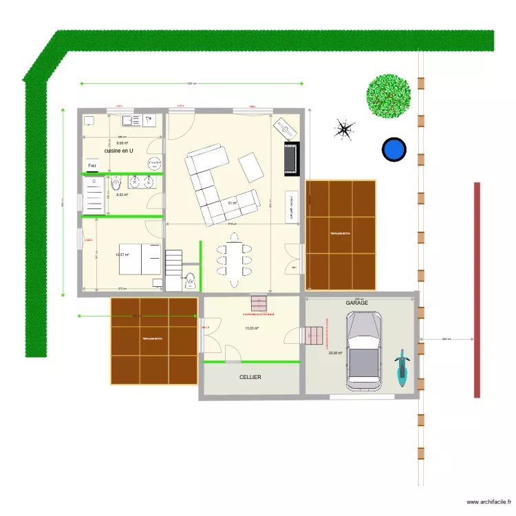 parcelle habitation Medis . Plan de 