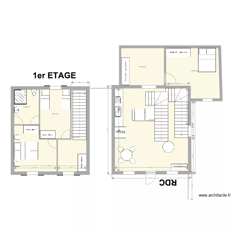 Appartement 3 V3. Plan de 