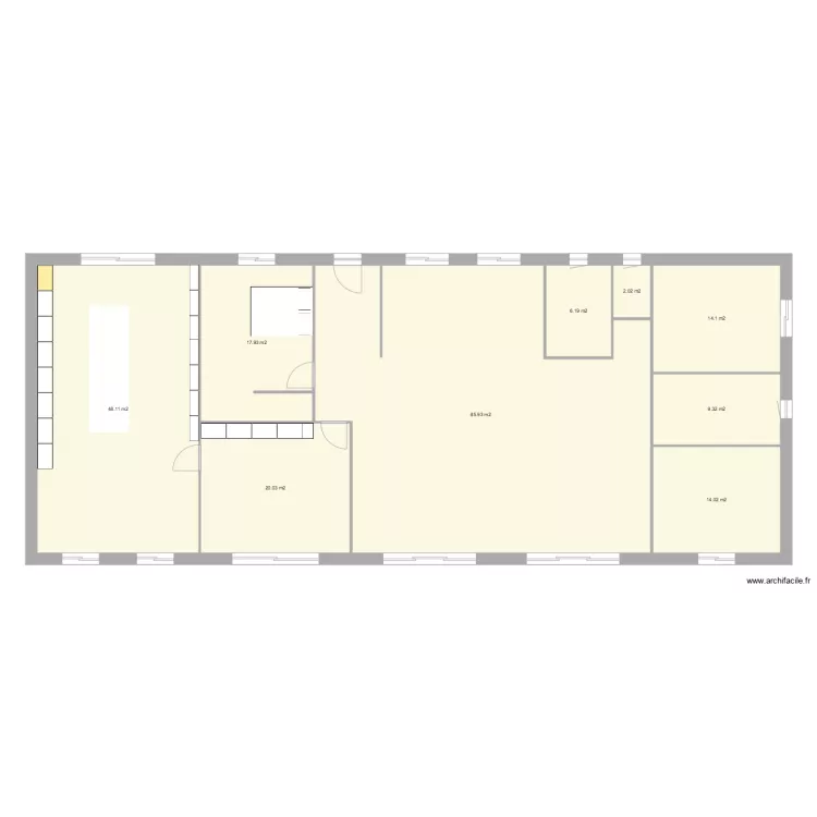 Diane 217 19 meubl&eacute;. Plan de 