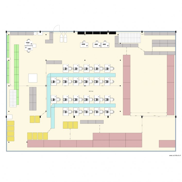 implantation reception controle. Plan de 0 pièce et 0 m2