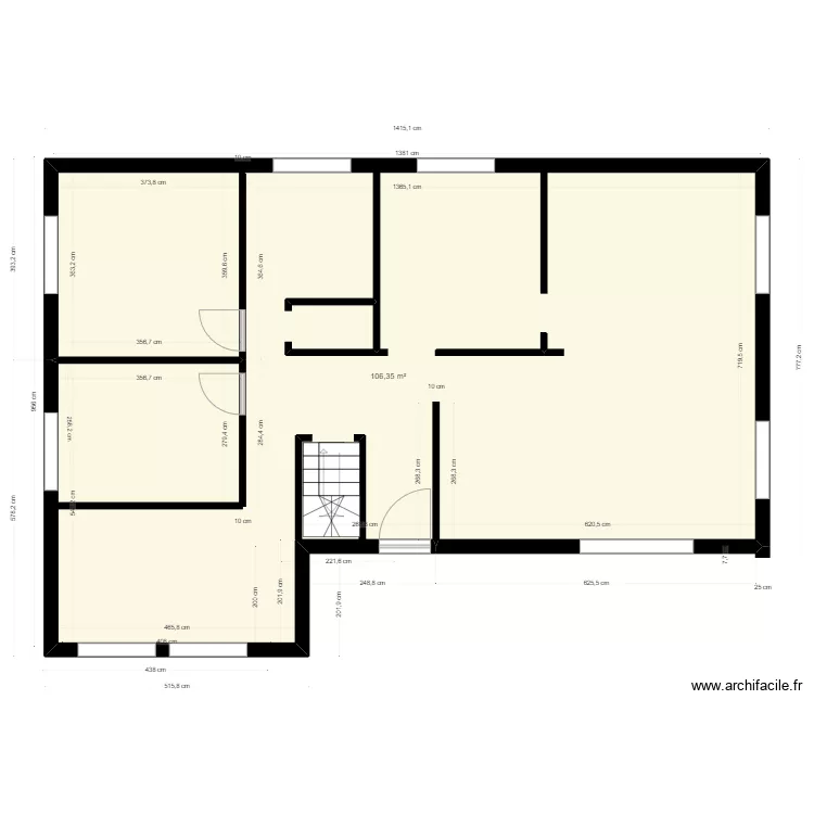 Maison compl&egrave;te. Plan de 