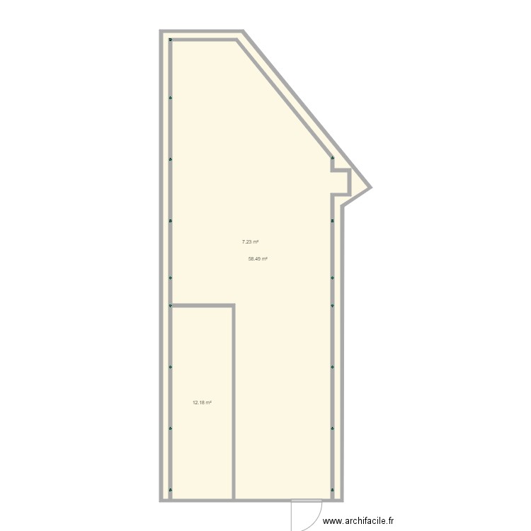 Terrasse TOPO. Plan de 3 pièces et 78 m2