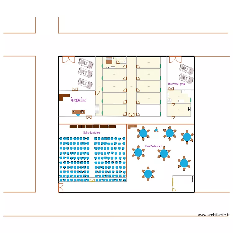 Hotel appartement Muzinda. Plan de Hotel appartement Muzinda. Plan de