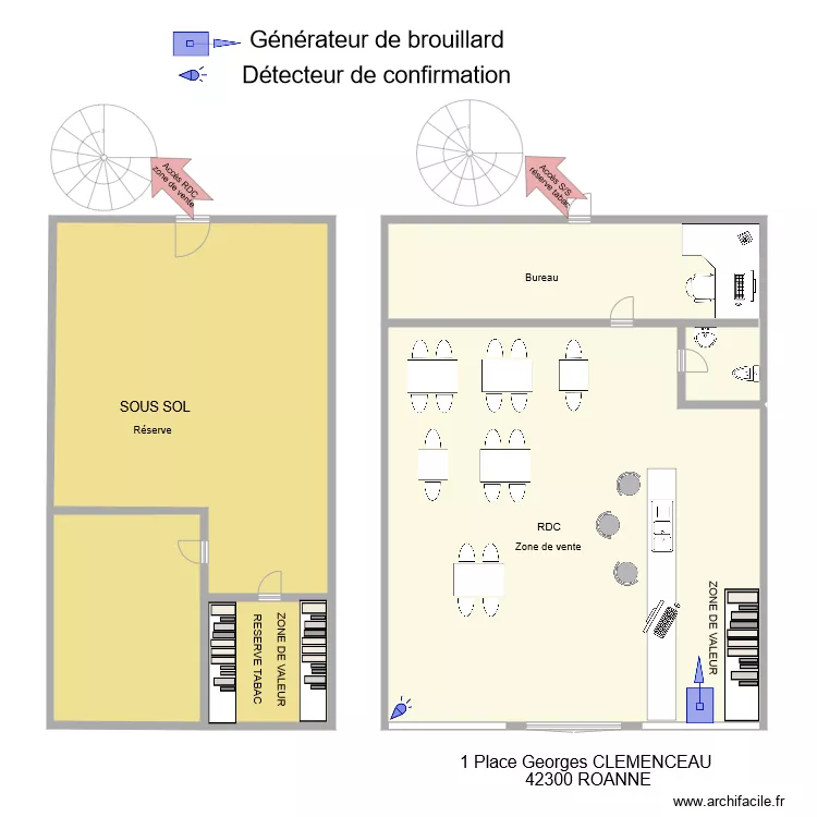 tabac le brazza brouillard. Plan de 