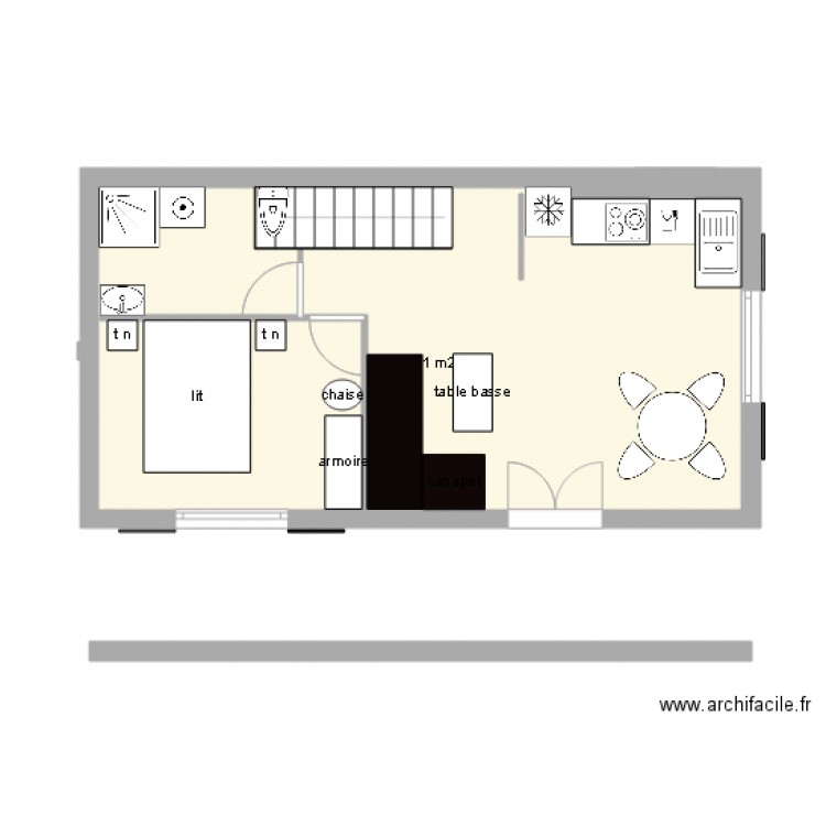 GITE OUEST. Plan de 0 pièce et 0 m2