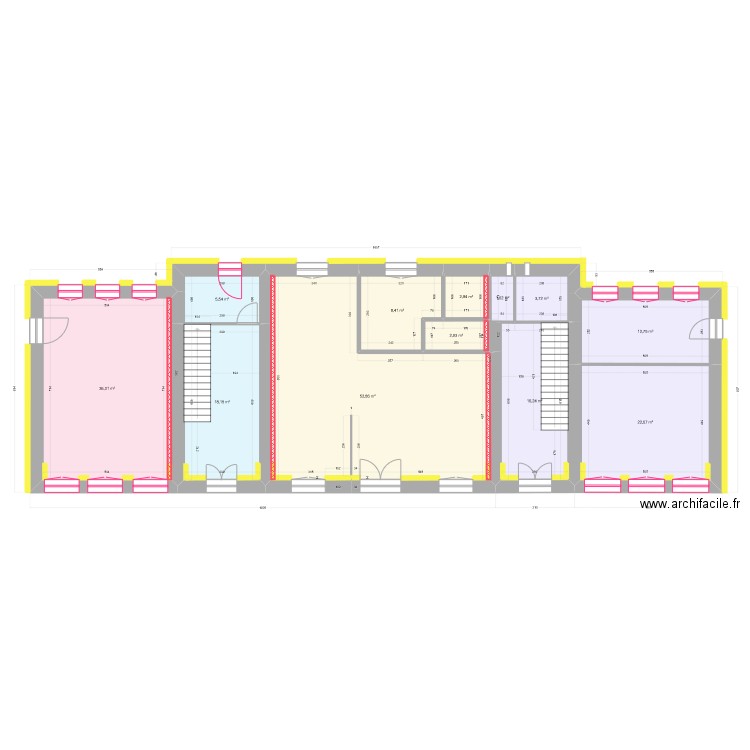 Lamorville RDC Après Travaux. Plan de 12 pièces et 184 m2