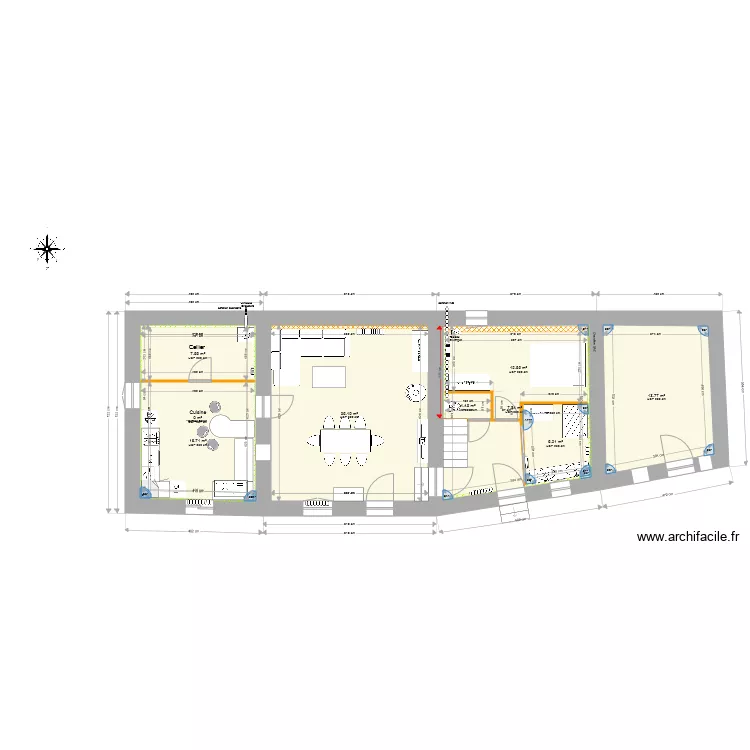 RDC habitation amenage V2. Plan de 