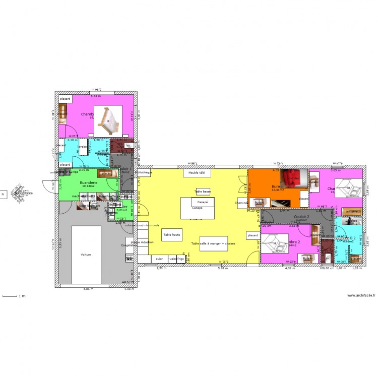 maison L. Plan de 0 pièce et 0 m2