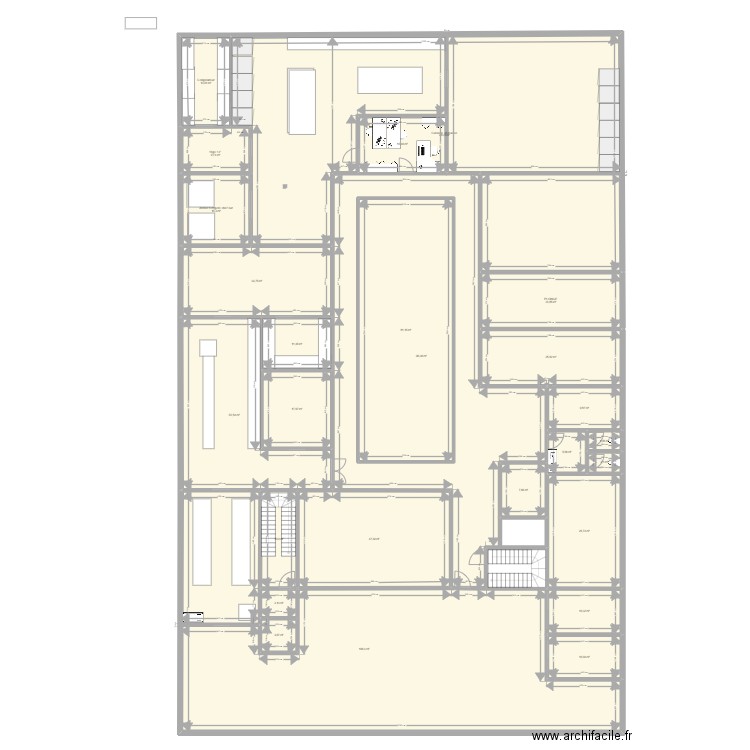 wittamer labo. Plan de 26 pièces et 1031 m2