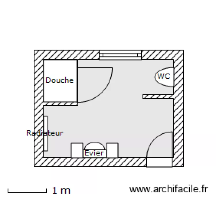 Salle de douche. Plan de Salle de douche. Plan de