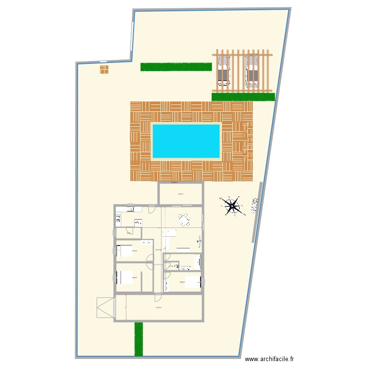 lecci ctr. Plan de 9 pièces et 1077 m2