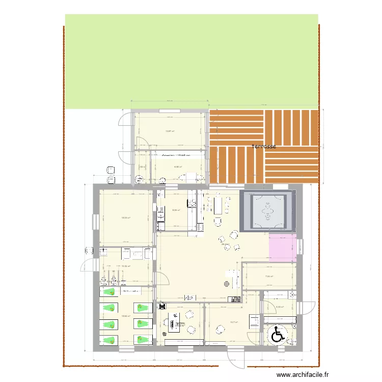 micro cr&egrave;che vide. Plan de 