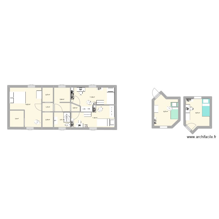 Etage. Plan de 0 pièce et 0 m2