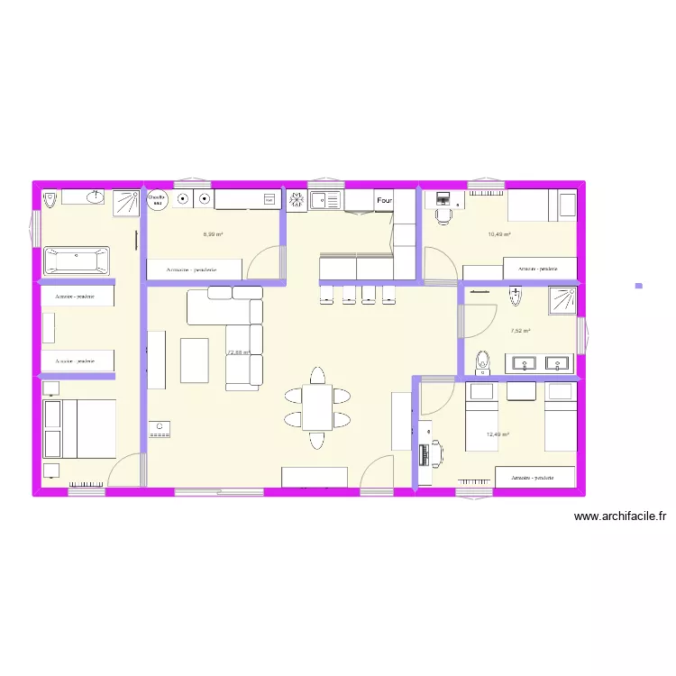 ma maison bnb. Plan de 