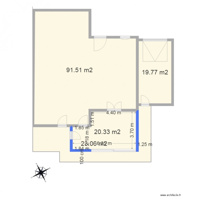 VERANDA VILLA LES HAUTS DU MOULIN. Plan de 4 pièces et 155 m2