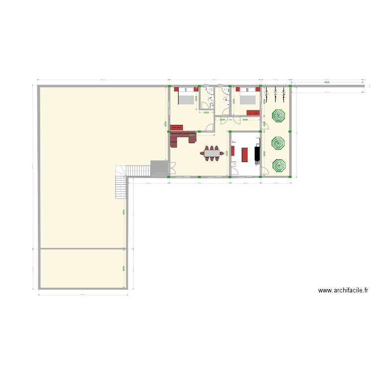 mwamba etage vue en plan v2. Plan de 9 pièces et 406 m2