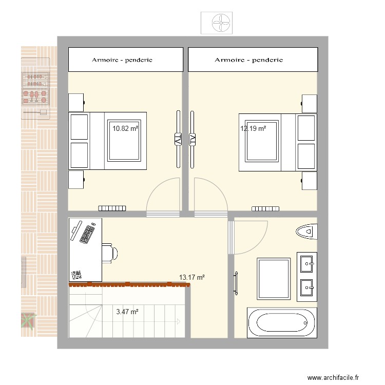 grange etage. Plan de 0 pièce et 0 m2