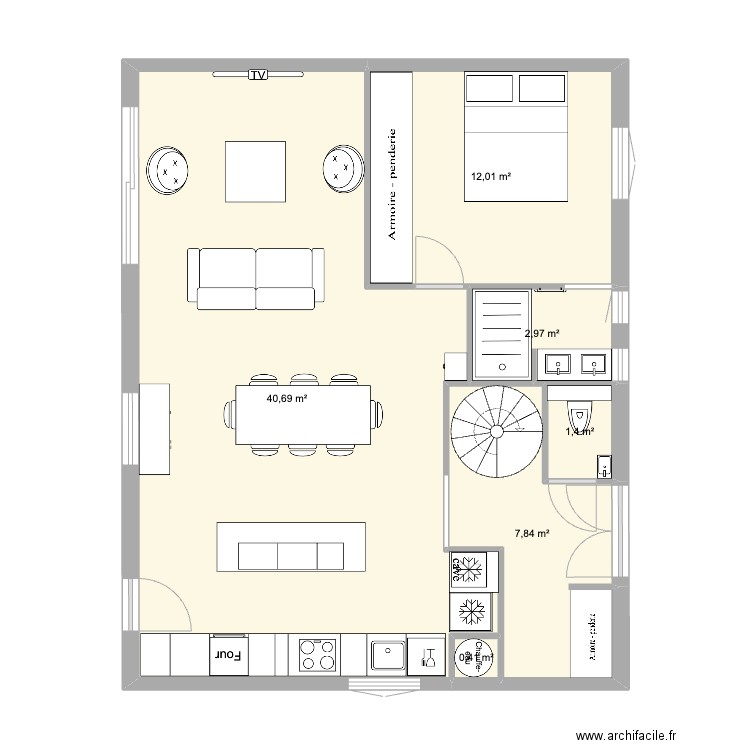 maison lafayette RDC sans agrandissement. Plan de 0 pièce et 0 m2