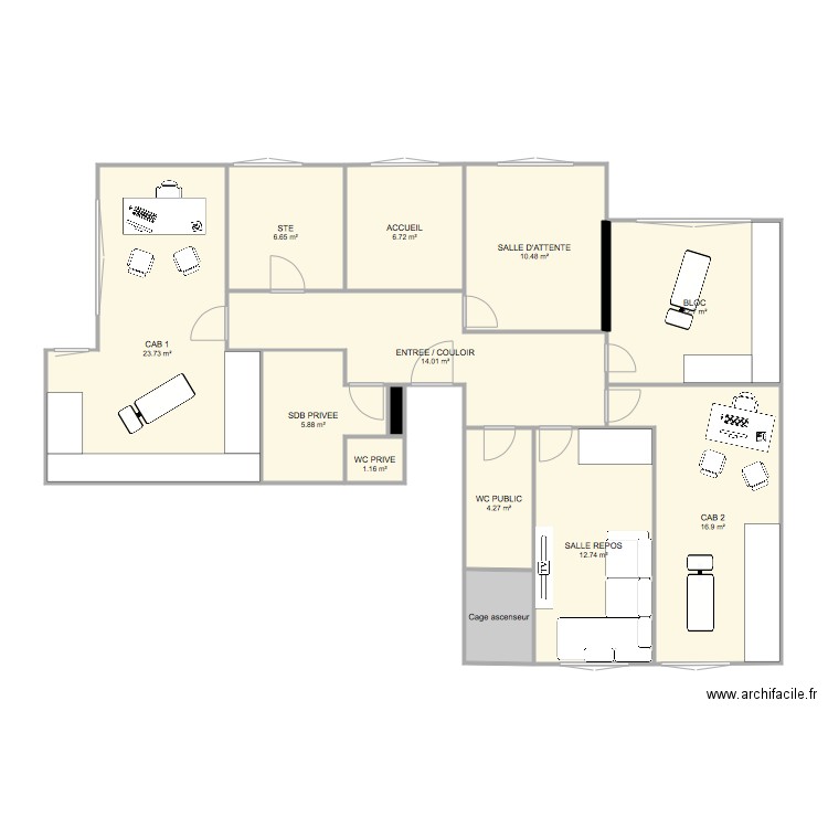 Hypothèse 1. Plan de 0 pièce et 0 m2