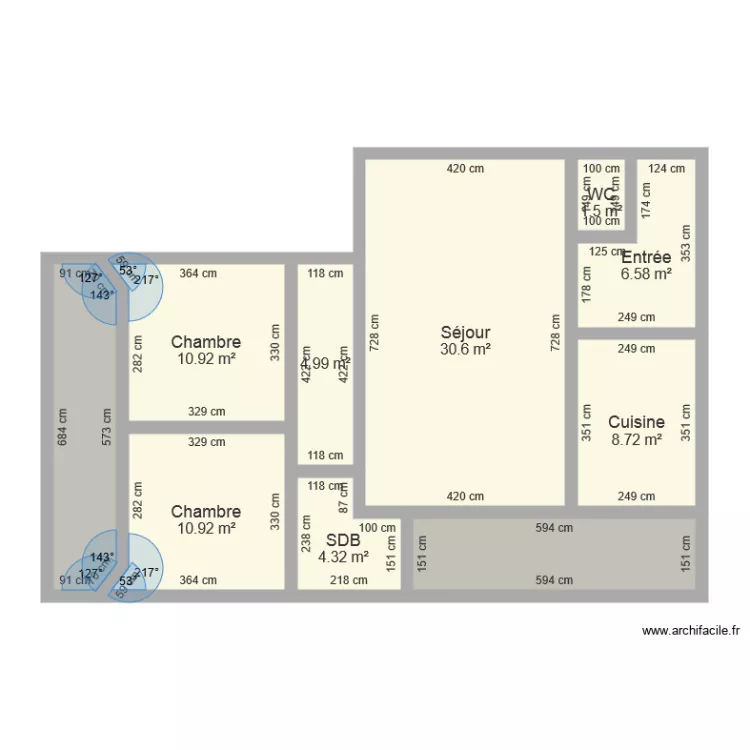 CROIVOISIER. Plan de 