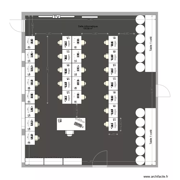 Plan salle informatique configuration 5. Plan de 
