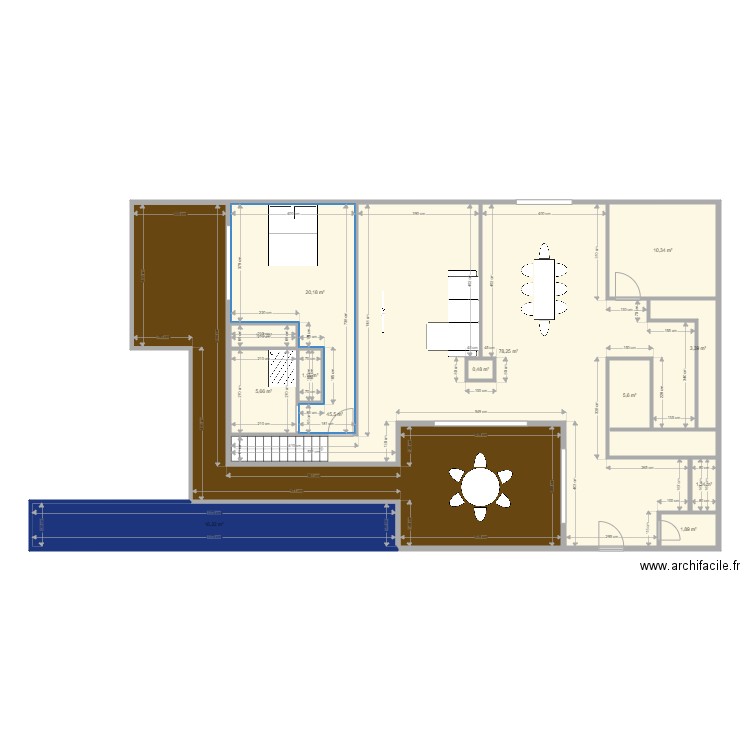 PLAN LA NOE. Plan de 21 pièces et 274 m2