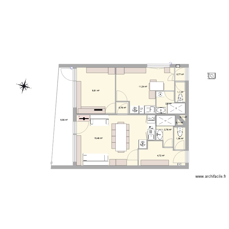 les 2 alpes 25. Plan de 0 pièce et 0 m2
