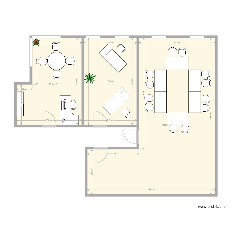 1e étage. Plan de 0 pièce et 0 m2