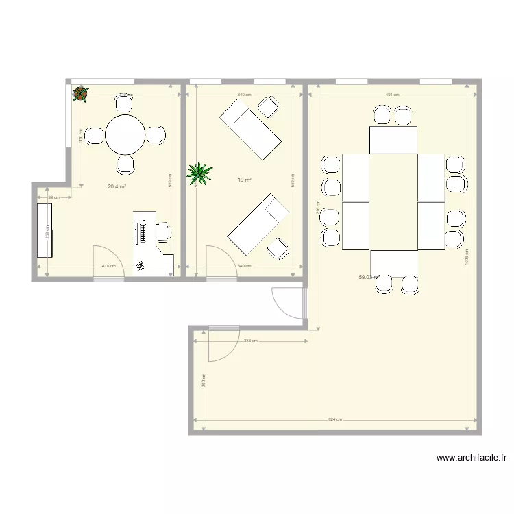 1e &eacute;tage. Plan de 