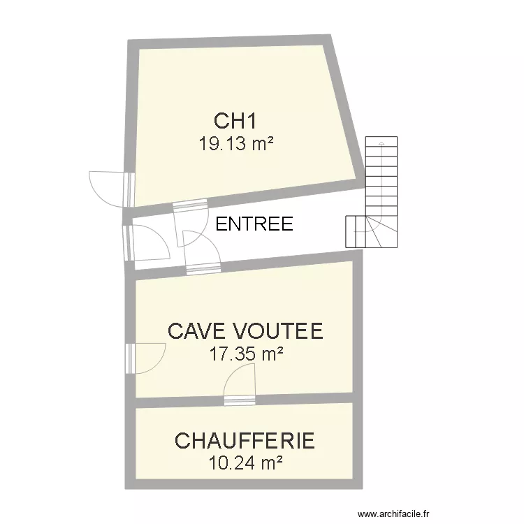 REZ DE JARDIN . Plan de 