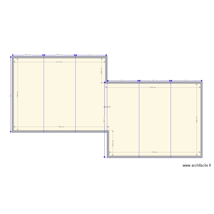 mmm2. Plan de 0 pièce et 0 m2