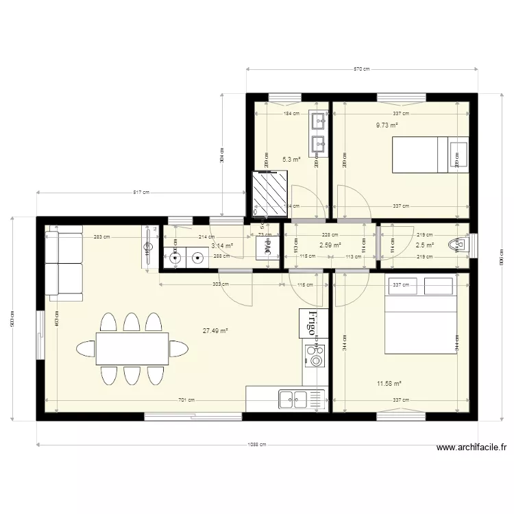 plan 1 maison. Plan de 