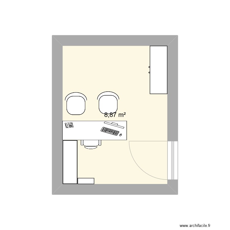 Bureau. Plan de 0 pièce et 0 m2