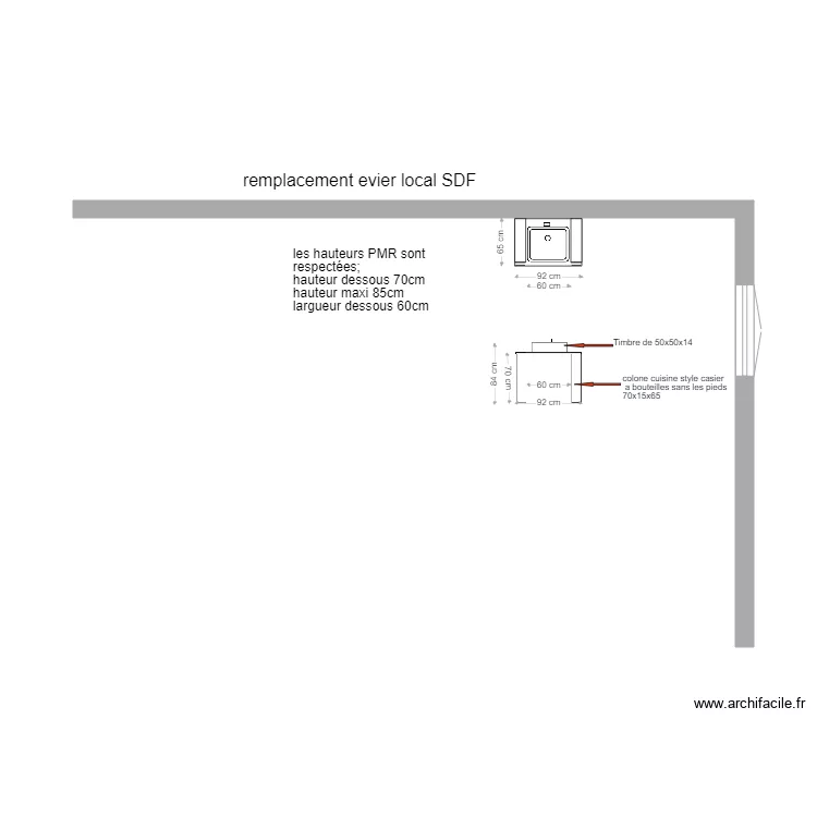 PMR. Plan de 0 pièce et 0 m2