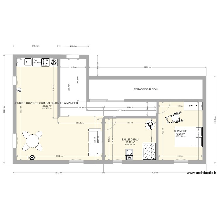 T2 appartement type Project2020. Plan de 0 pièce et 0 m2