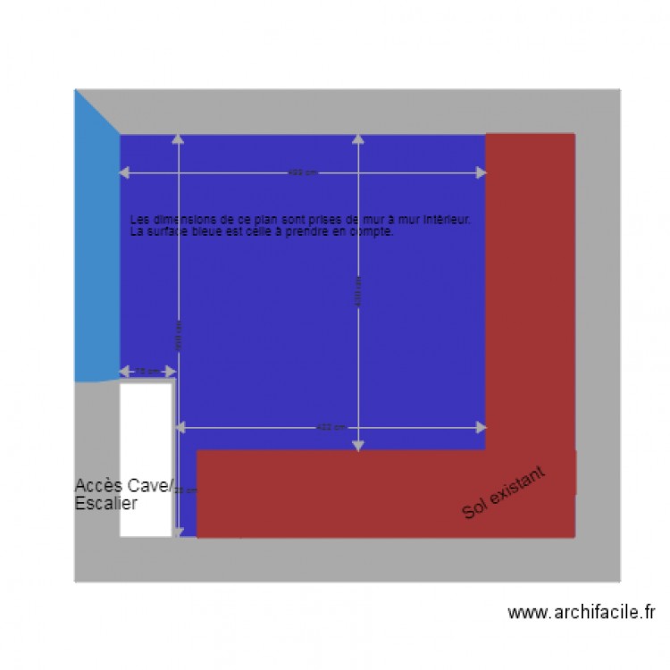 Plan plancher beton. Plan de 0 pièce et 0 m2