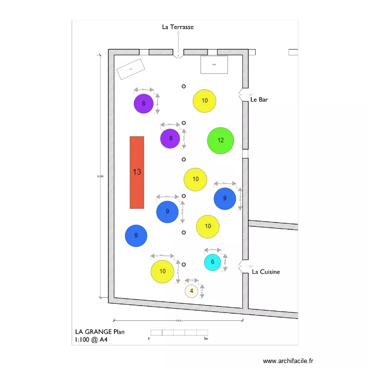 Plan de salle capacit&eacute; table. Plan de 