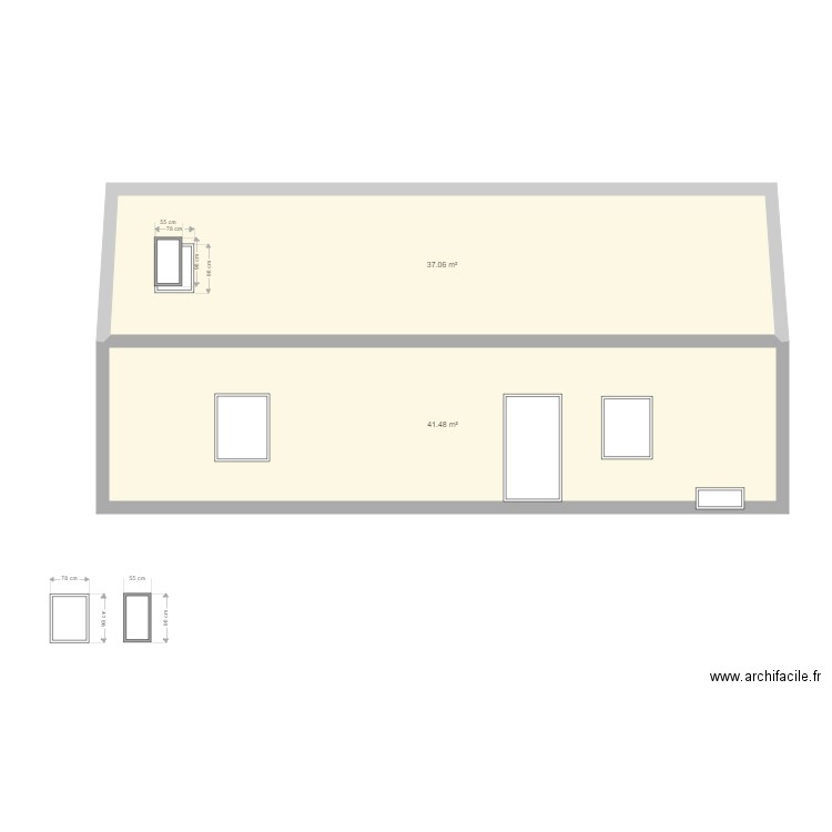 facade avec modification de facade avant . Plan de 0 pièce et 0 m2