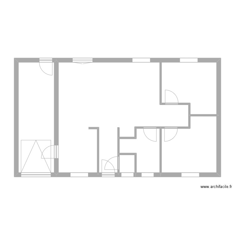 FRADIN. Plan de 5 pièces et 79 m2