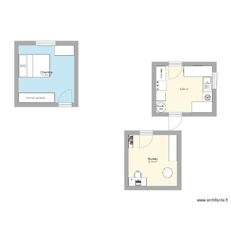 buanderie. Plan de 0 pièce et 0 m2