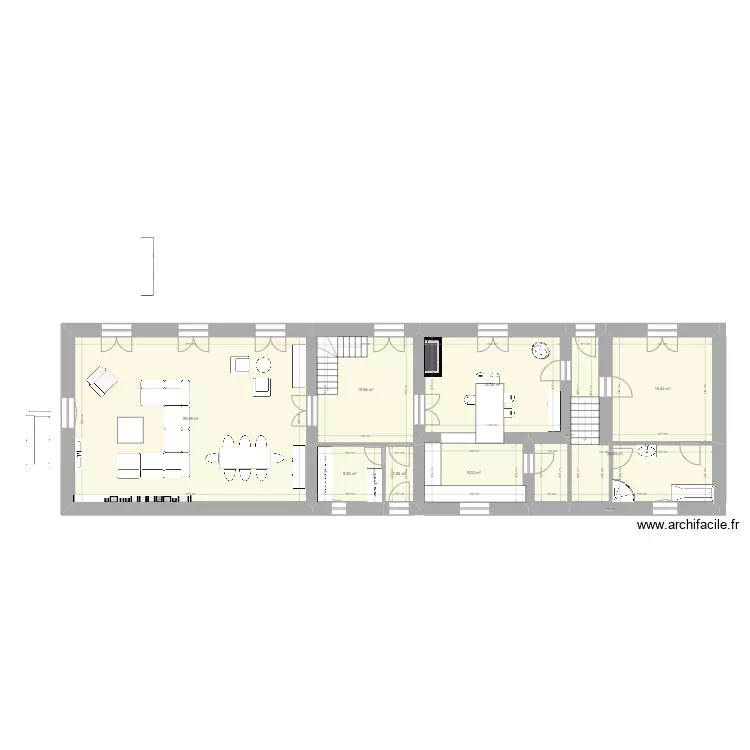POUILLE   RDC  PROJET 1   . Plan de 