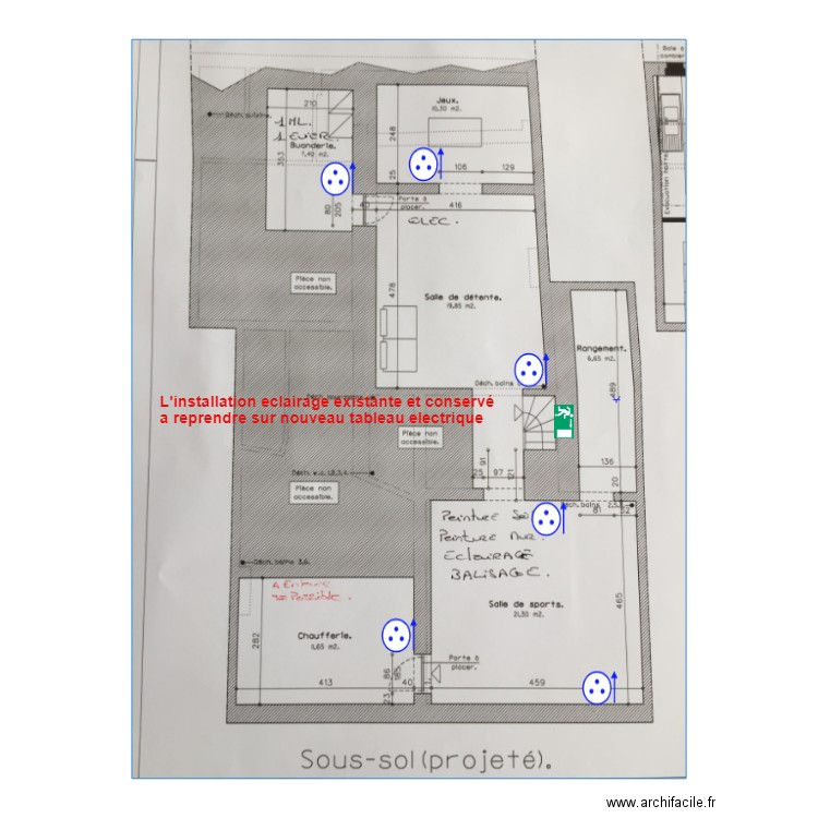 St MARTIN      Sous Sol  plan elec. Plan de 0 pièce et 0 m2